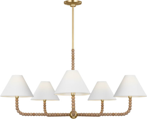 Fiona Five Light Chandelier in Gild (454|SCCHCCH112GDNAWWL)