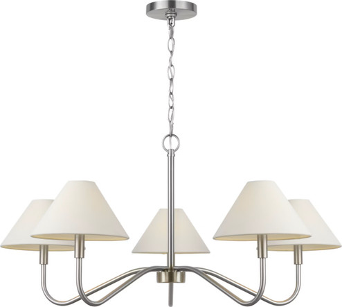 Eldon Five Light Chandelier in Brushed Nickel (454|DJC1205BN)