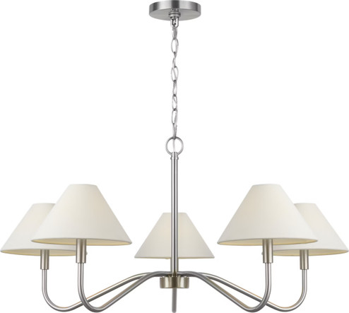 Eldon Five Light Chandelier in Brushed Nickel (454|DJC1205BN)