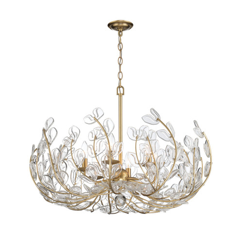 Bridget Six Light Chandelier in Soft Gold (60|BGT338SGCL)