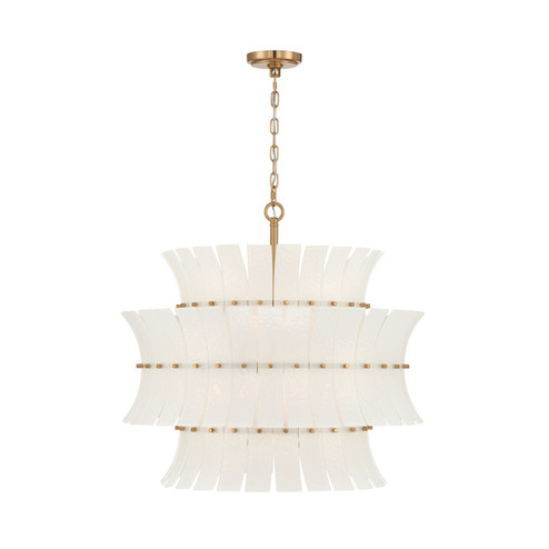 Abigail Eight Light Chandelier in Aged Brass (60|ABI2005AGWH)
