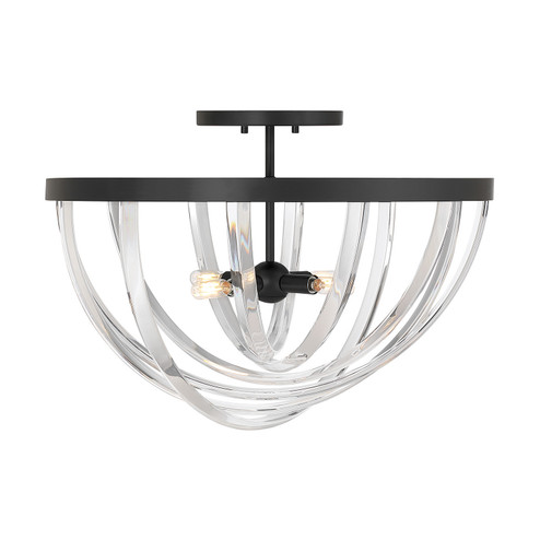 Jennings Four Light Semi-Flush Mount in Matte Black (51|61777489)