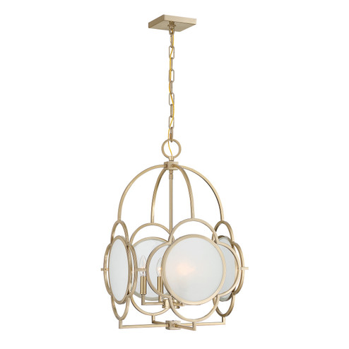 Damen Four Light Pendant in Noble Brass (51|346994127)