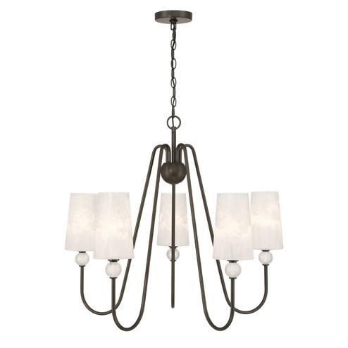 Sheldon Five Light Chandelier in Mediterranean Bronze (51|11350515)