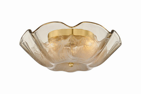 Leona Three Light Flush Mount in Aged Brass (428|H1172503AGB)