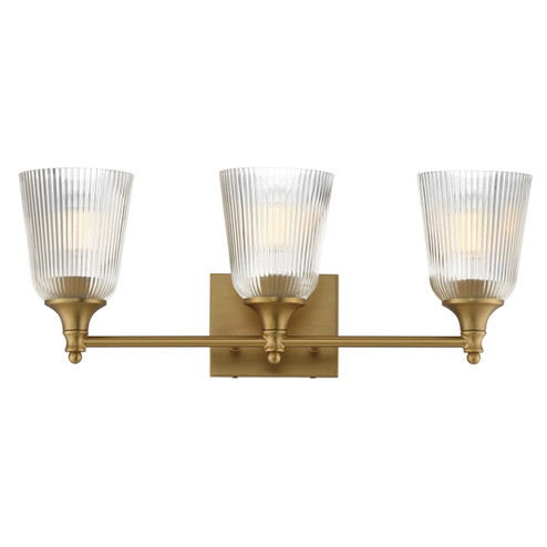 Julip Three Light Bath Vanity in Natural Aged Brass (16|21543CRNAB)