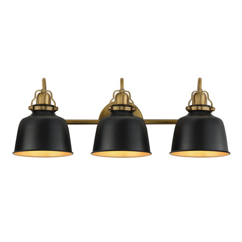 Hollis Three Light Wall Sconce in Natural Aged Brass (16|21423BKNAB)