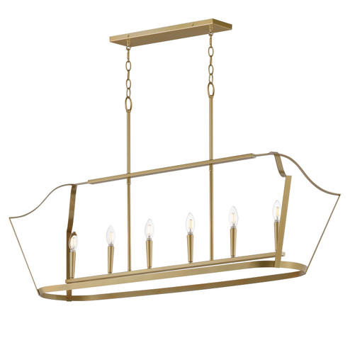Arden Six Light Linear Pendant in Natural (16|10427NAB)