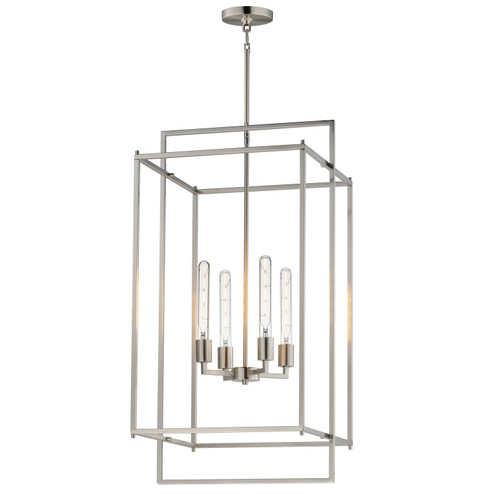 Gridline Four Light Pendant in Satin Nickel (16|10413SN)