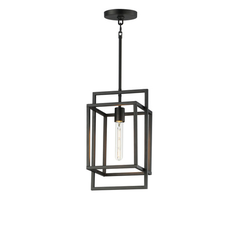 Gridline One Light Pendant in Black (16|10411BK)