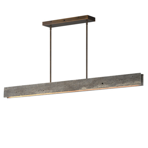 Lintel LED Linear Pendant in Titanium Travertine / Bronze (86|E26268TTVBZ)