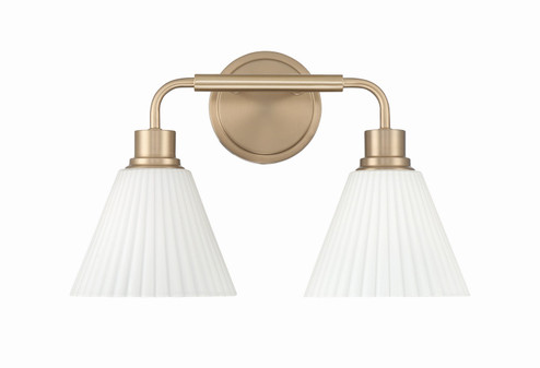 Pleated II Two Light Vanity in Premium Bronze (46|62302CPZ)
