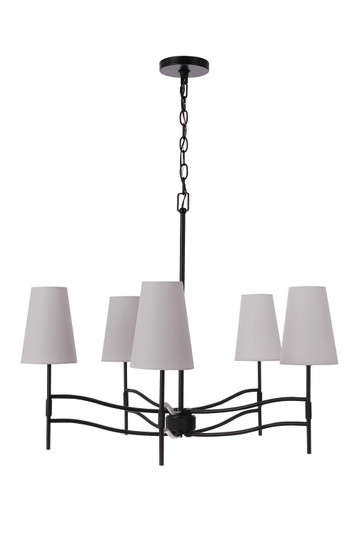 Astor Five Light Chandelier in Flat Black (46|61925FB)