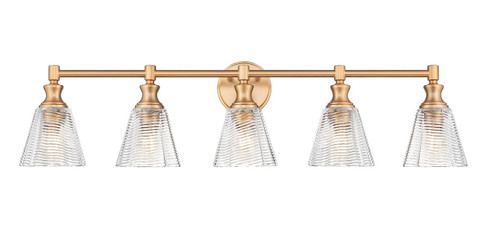 Auden Five Light Vanity in Modern Gold (224|77045VMGLD)