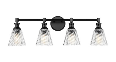Auden Four Light Vanity in Matte Black (224|77044VMB)