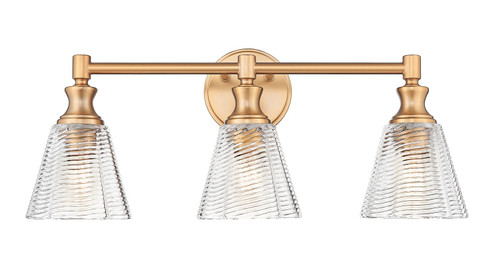 Auden Three Light Vanity in Modern Gold (224|77043VMGLD)