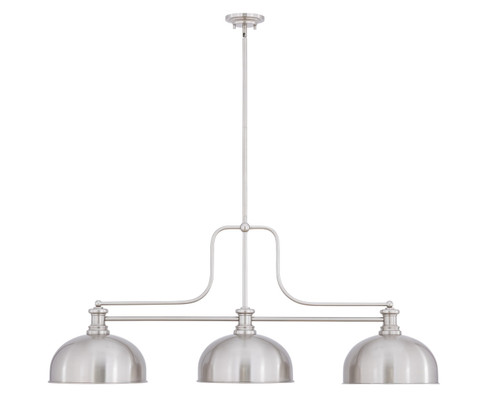 Melange Three Light Billiard in Brushed Nickel (224|7253BND13BN)
