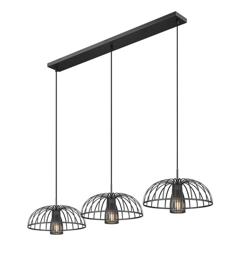 Valencia Three Light Linear Chandelier in Matte Black (224|623P163LMB)