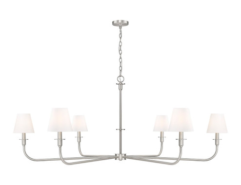 Tova Six Light Chandelier in Brushed Nickel (224|304962BN)