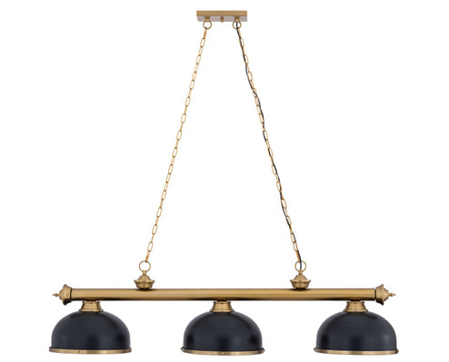 Cordon Three Light Billiard in Heritage Brass (224|23063HBRD12MBHBR)
