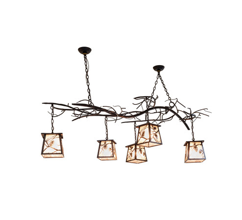 Winter Solstice Five Light Chandelier in Copper Vein (57|292450)