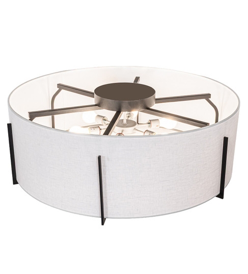 Cilindro Six Light Flush Mount in Textured Black (57|269578)