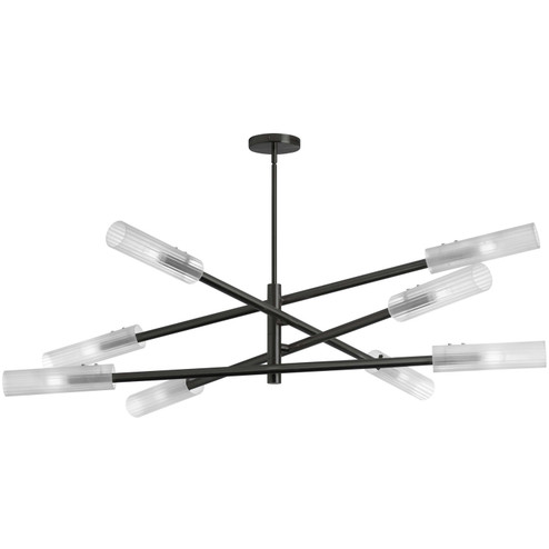 Wand Eight Light Chandelier in Matte Black (216|WAN448CMBFR)
