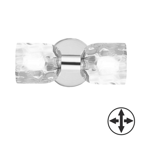 Vallora Two Light Wall Sconce in Polished Chrome (216|VLA102WPCCLR)