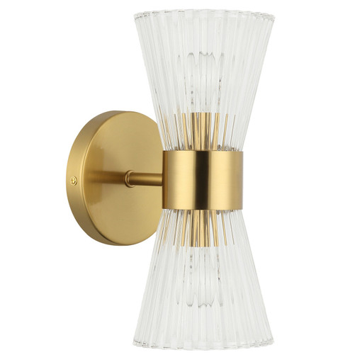 Vienna Two Light Vanity in Aged Brass (216|VIE112WAGB)