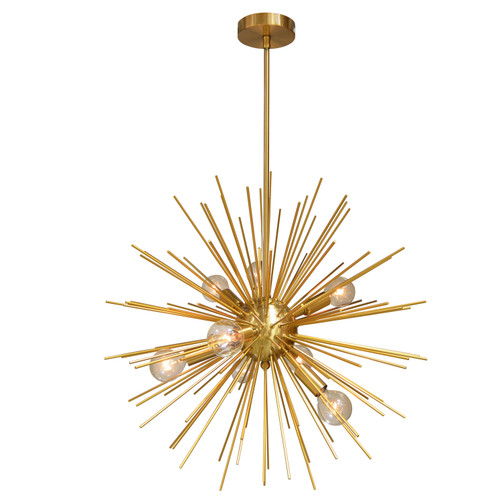 Vega Eight Light Pendant in Aged Brass (216|VEG248PGLDVB)