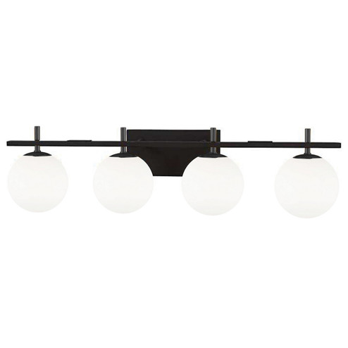 Vivaldi Four Light Vanity Fixture in Black (216|VAD324WMB)