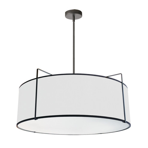 Trapezoid Four Light Pendant in Black (216|TRA244PBKWH)