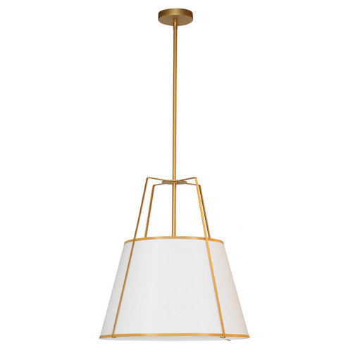 Trapezoid One Light Pendant in White (216|TRA1PGLDWH)