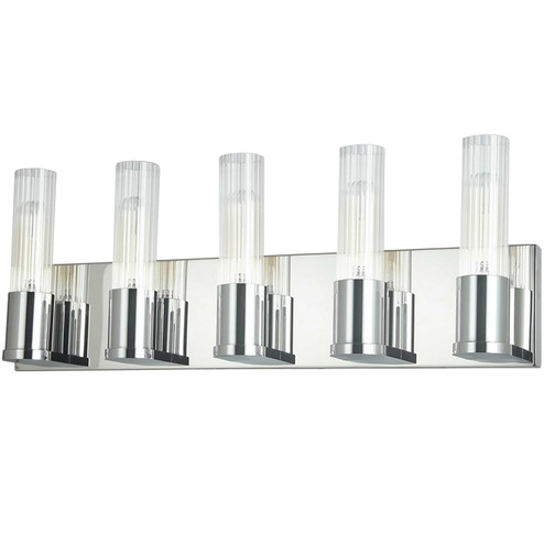 Tube Five Light Vanity in Polished Chrome (216|TBE225WPC)