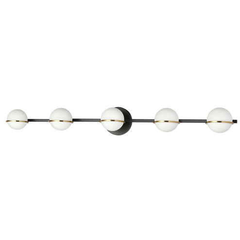 Sofia Five Light Vanity in Matte Black (216|SOF415WMBAGB)