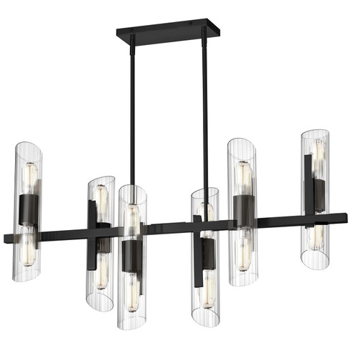 Samantha 12 Light Chandelier in Black (216|SAM4012HCMB)