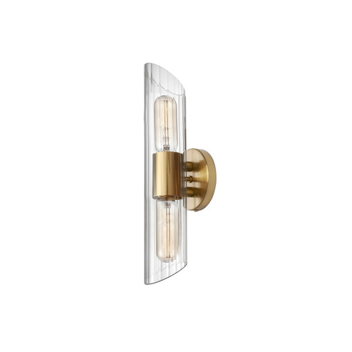 Samantha Two Light Vanity Fixture in Clear (216|SAM162WAGB)