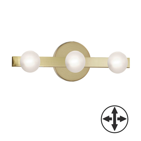 Raleigh Three Light Vanity in Aged Brass (216|RAL163WAGB)