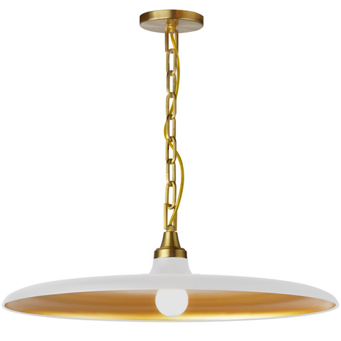 Quentin One Light Pendant in Matte White (216|QTN241PMWAGB)