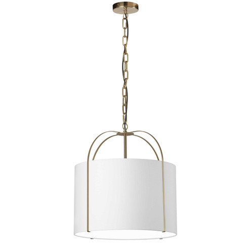 Quincy One Light Pendant in White (216|QCY181PGLDWH)