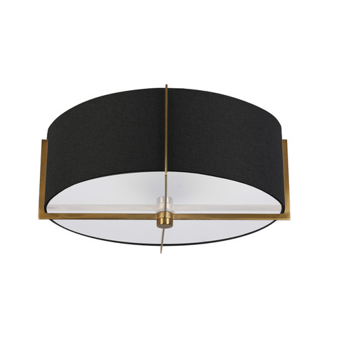 Preston Three Light Semi-Flush Mount in Black (216|PST153SFAGBBK)