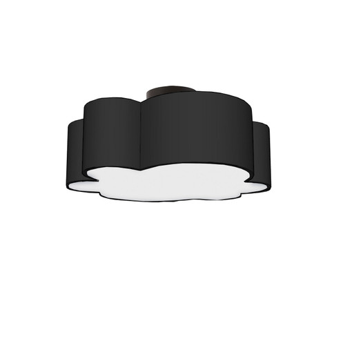 Phlox Three Light Flush Mount in Black (216|PLX152FHMBBK)
