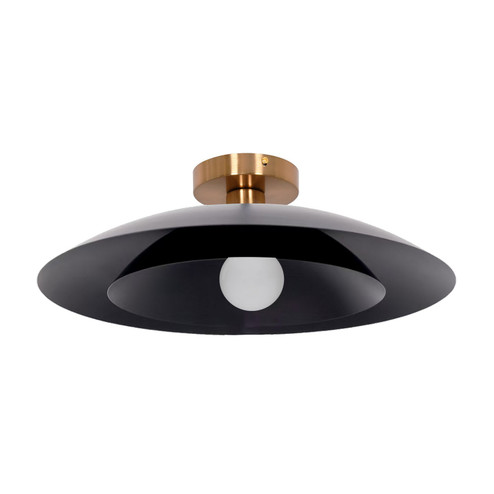 Pima One Light Semi-Flush Mount in Matte Black (216|PIM171SFMB)