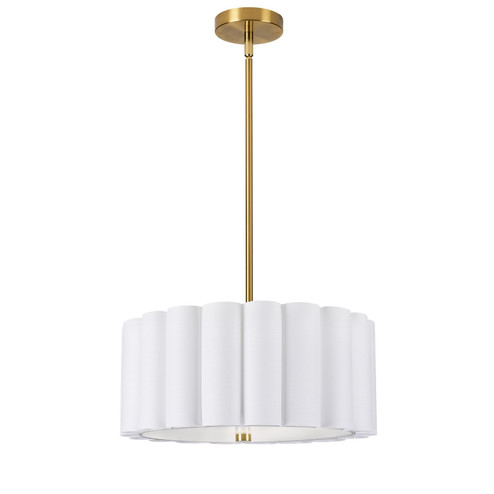 Pacifica Three Light Pendant in White (216|PCA163PAGBWH)