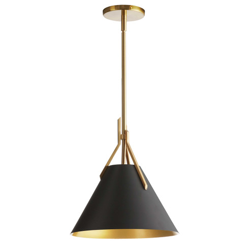 Nicole One Light Pendant in Aged Brass (216|NIC101PAGBBK)
