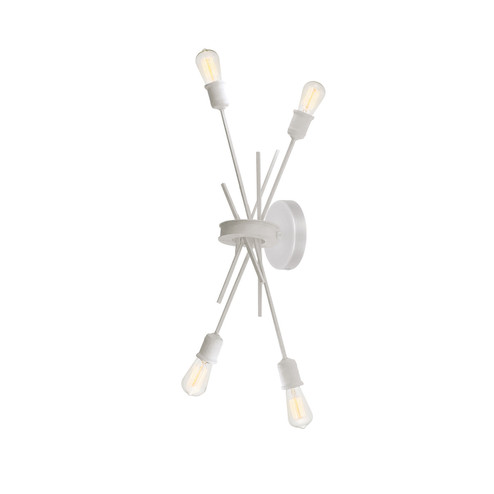 Nebraska Four Light Wall Sconce in White (216|NEB194WWH)