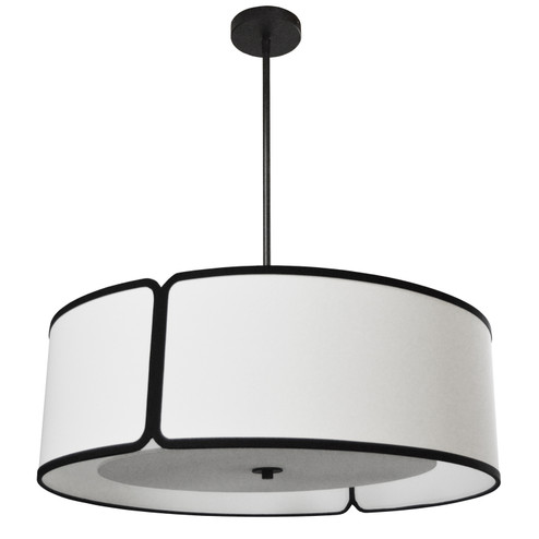Notched Drum Four Light Pendant in White (216|NDR243PBKWH)