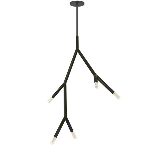 Morgan Five Light Pendant in Matte Black (216|MOR125PMB)