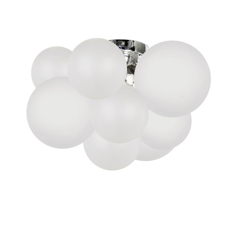 Miles Three Light Flush Mount in White (216|MLS143FHPCFR)