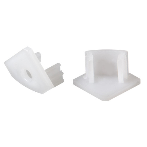 LED 2pcs Set End Cap for LD-TRK-LPD1 Series in White (216|LDLPD1EC)